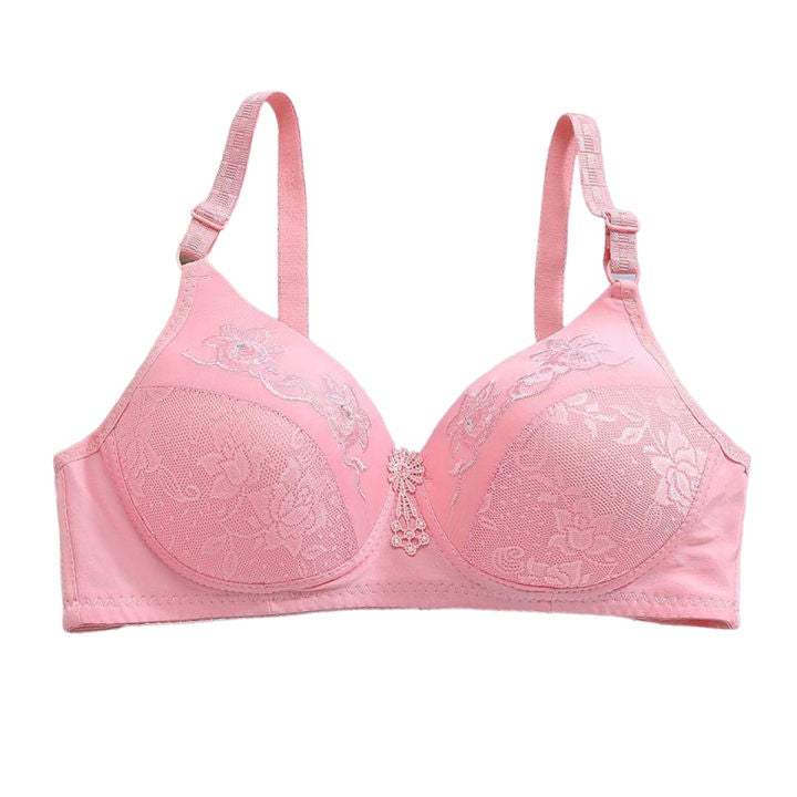 Maroon Satin Lace Underwire Bra