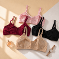 Embroidered Lace Bra – Nude, Black, Red & Pink Pack